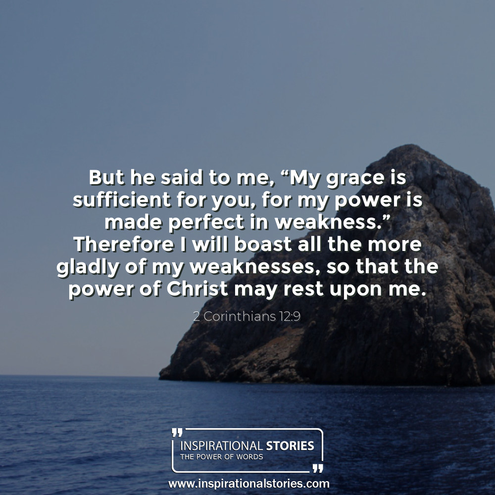 2 Corinthians 129 But He Said To Me My Grace Is Sufficient For Y