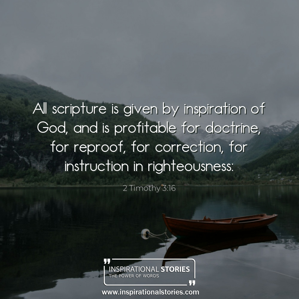 2 Timothy 316 All Scripture Is Given By Inspiration Of God And