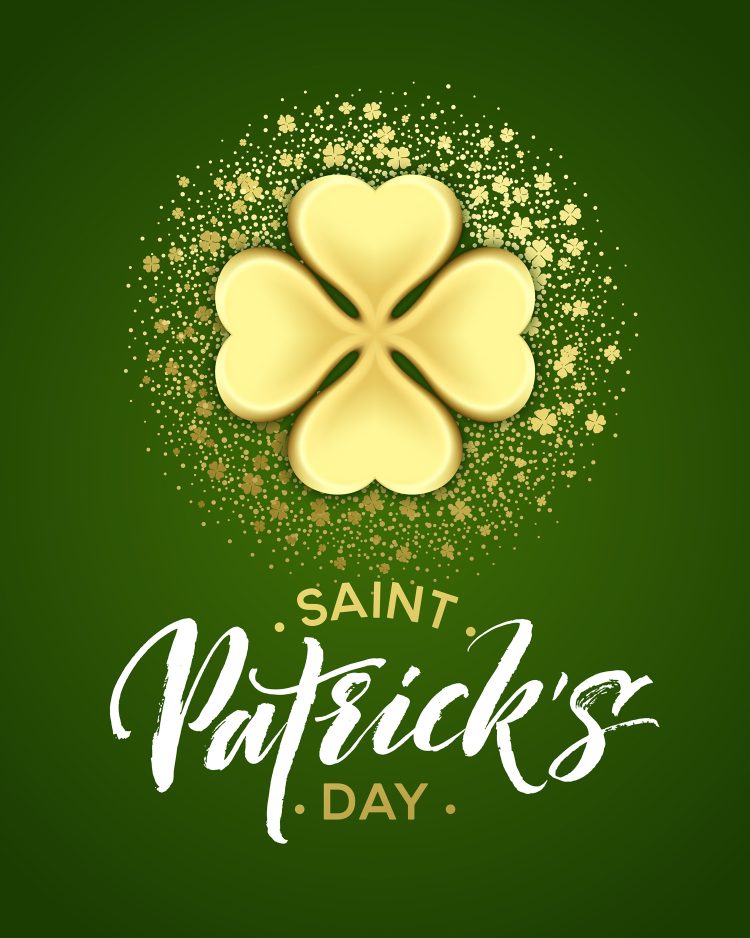 Happy saint patricks day greeting poster